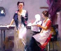 Pino Daeni - Impression oil painting.